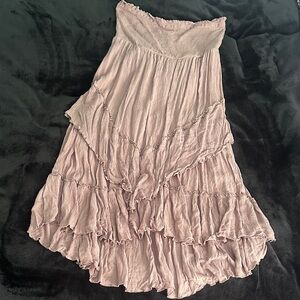 Elegant Mauve Ruffled Skirt